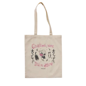 Tote “Gatos, libros, vino”  MARÍA GÓMEZ