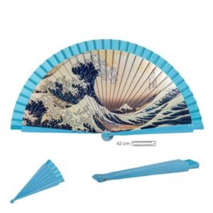 Abanico La gran ola de Kanagawa, de Hokusai
